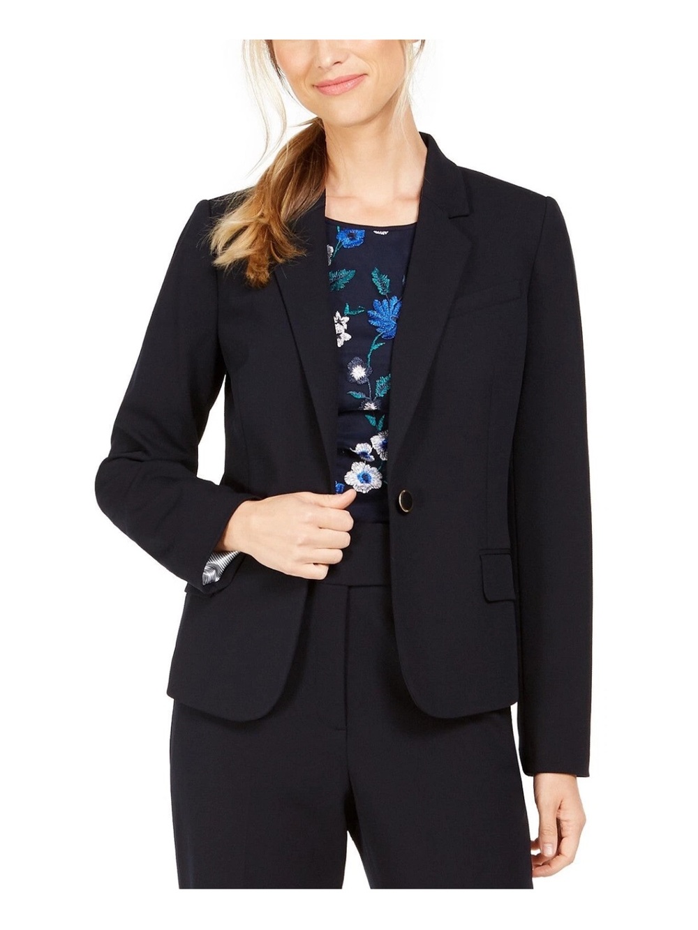 Calvin Klein Black Single-Button Women's Blazer